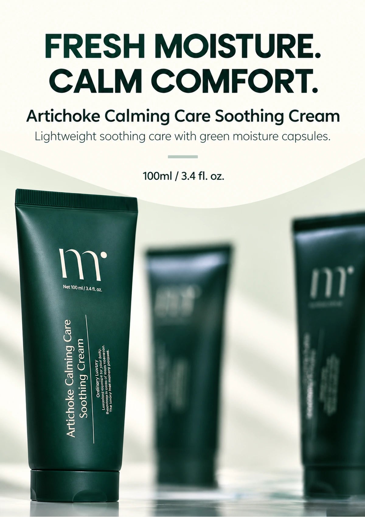 MOLVANY Artichoke Calming Care Soothing Cream 100ml for lightweight moisture